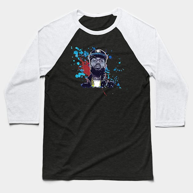 Nipsey's Heartfelt Verses Visuals Of Raw Emotion Baseball T-Shirt by ElenaBerryDesigns